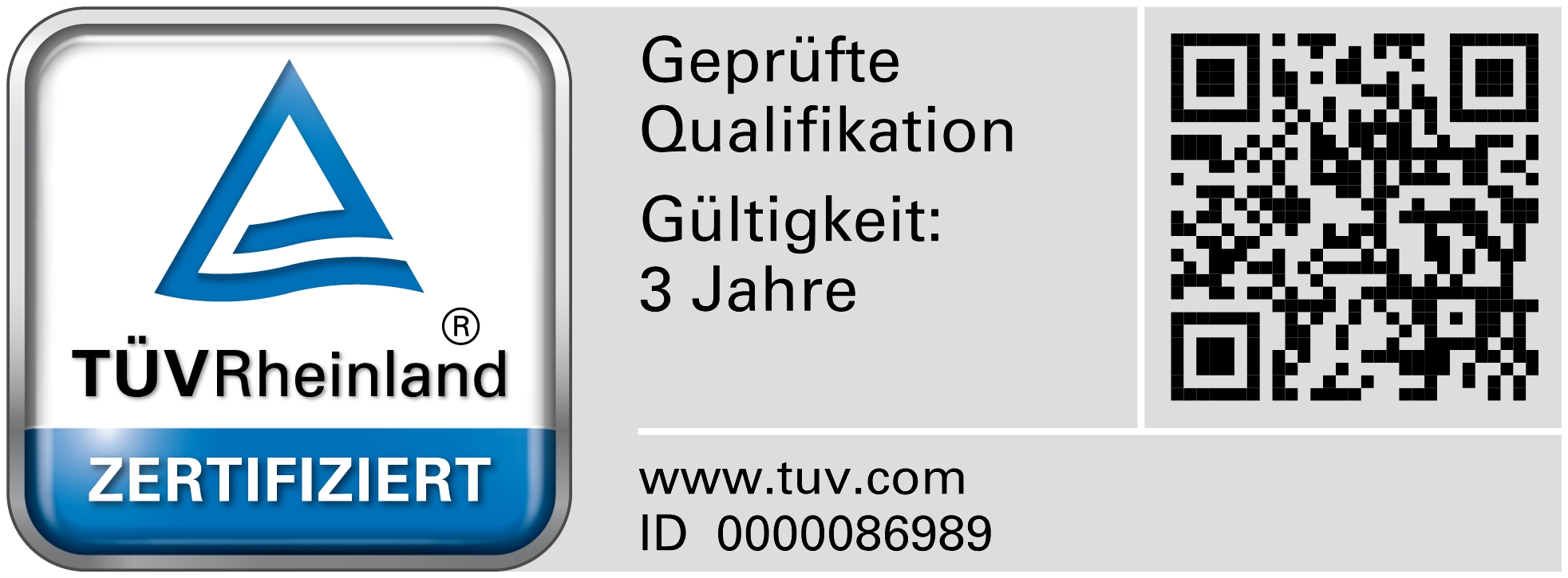 TÜV Rheinland geprüfte Qualifikation